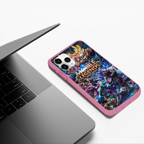 Чехол для iPhone 11 Pro Max матовый Mobile Legends, цвет малиновый - фото 5