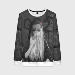 Женский свитшот 3D Zero Two Меланхолия