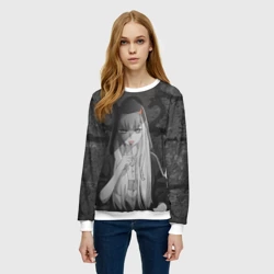 Женский свитшот 3D Zero Two Меланхолия - фото 2