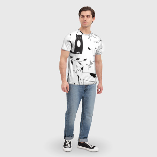 Мужская футболка 3D с принтом Кис-Кис, вид сбоку #3