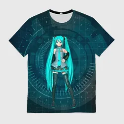 Мужская футболка 3D Мику Хацуне