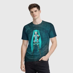 Мужская футболка 3D Мику Хацуне - фото 2