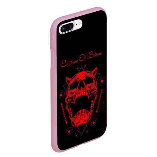 Чехол для iPhone 7Plus/8 Plus матовый Children of Bodom Blood, цвет розовый - фото 3