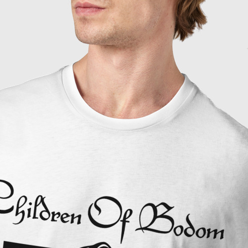 Мужская футболка хлопок Children of Bodom (Z), цвет белый - фото 6