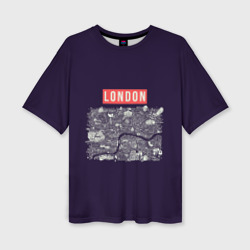 Женская футболка oversize 3D London