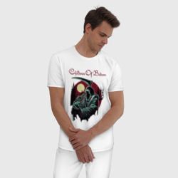Пижама с принтом Logo Children of Bodom для мужчины, вид на модели спереди №2. Цвет основы: белый