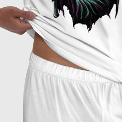 Пижама с принтом Logo Children of Bodom для мужчины, вид на модели спереди №4. Цвет основы: белый
