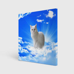 Холст квадратный Кот в облаках