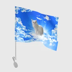 Флаг для автомобиля Кот в облаках