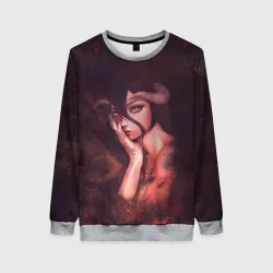 Женский свитшот 3D Albedo sadness