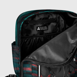Рюкзак с принтом Zero Two Glitch для женщины, вид на модели спереди №5. Цвет основы: белый