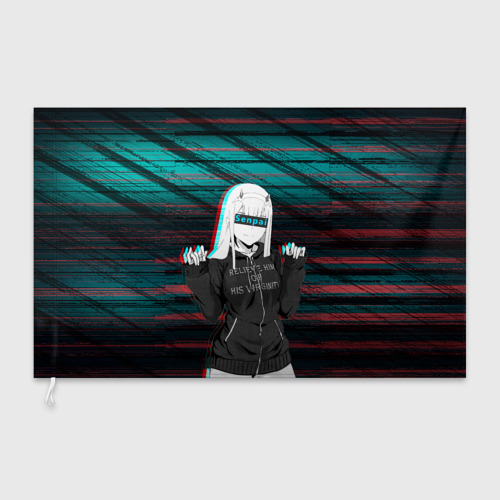 Флаг 3D Zero Two Glitch - фото 3