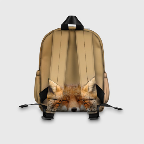 Детский рюкзак 3D с принтом Милая     исичка, вид сзади #2