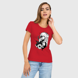 Женская футболка хлопок Slim Кен Конеки - фото 2