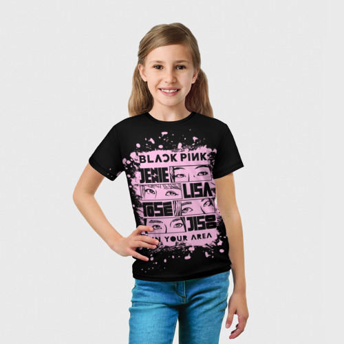 Детская футболка 3D Blackpink, цвет 3D печать - фото 5