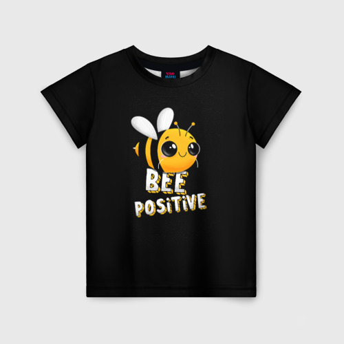 Детская футболка с принтом Пчёлка, вид спереди №1