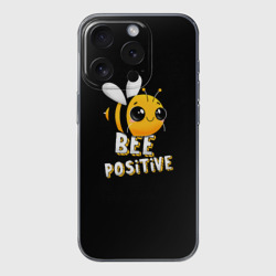 Чехол для iPhone 15 Pro Max силиконовый с защитой камеры Пчёлка