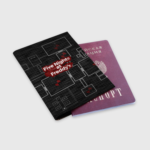 Обложка для паспорта матовая кожа Five Nights At Freddy, цвет пыльно-розовый - фото 3