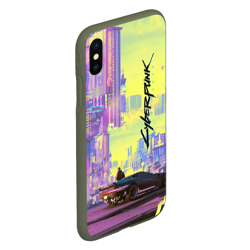 Чехол для iPhone XS Max матовый Cyberpunk 2077 - фото 2