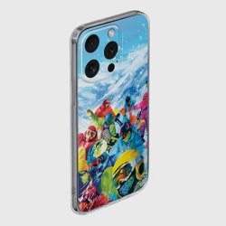 Чехол для iPhone 15 Pro Max силиконовый с защитой камеры Палитра сноуборд - фото 2