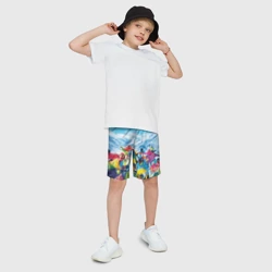 Детские спортивные шорты 3D Палитра сноуборд - фото 2