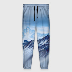 Женские брюки 3D Серо-голубые горы