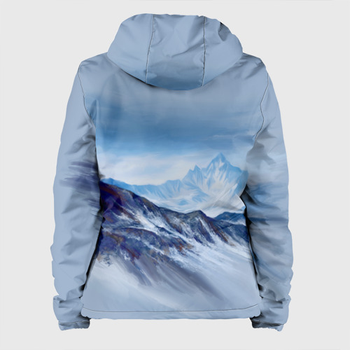 Женская куртка 3D Серо-голубые горы, цвет белый - фото 2