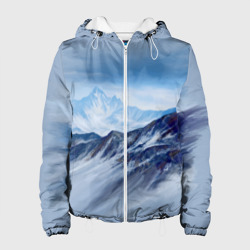Женская куртка 3D Серо-голубые горы