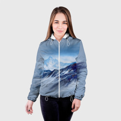 Женская куртка 3D Серо-голубые горы - фото 2