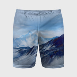Мужские шорты спортивные Серо-голубые горы