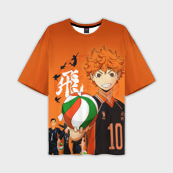 Мужская футболка oversize 3D Волебольная команда из аниме Haikyuu!!