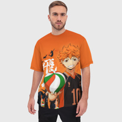 Мужская футболка oversize 3D Волебольная команда из аниме Haikyuu!! - фото 2