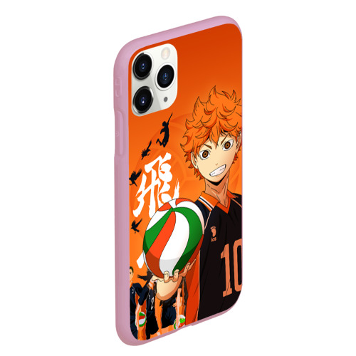 Чехол для iPhone 11 Pro Max матовый Волебольная команда из аниме Haikyuu!!, цвет розовый - фото 3