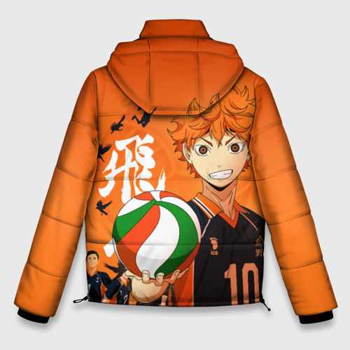 Мужская зимняя куртка 3D Волебольная команда из аниме Haikyuu!!, цвет черный - фото 2