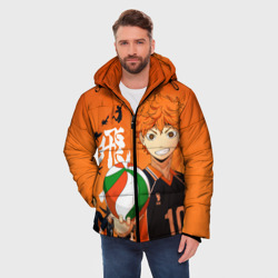 Мужская зимняя куртка 3D Волебольная команда из аниме Haikyuu!! - фото 2