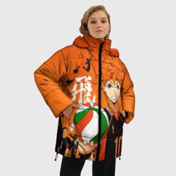Женская зимняя куртка Oversize Волебольная команда из аниме Haikyuu!! - фото 2
