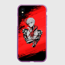 Чехол для iPhone XS Max матовый Опасный Генос One Punch Man