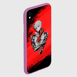 Чехол для iPhone XS Max матовый Опасный Генос One Punch Man - фото 2