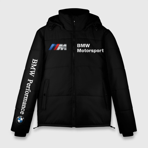 Мужская зимняя куртка 3D BMW M, цвет черный