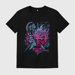 Мужская футболка хлопок Cyberpunk 2077 Геометрия