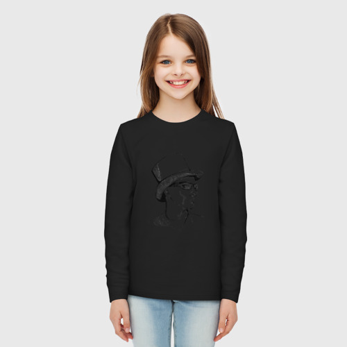 Детский лонгслив хлопок Эдмунд Шклярский Пикник, цвет черный - фото 5