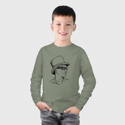 Детский лонгслив хлопок Эдмунд Шклярский Пикник, цвет авокадо - фото 3