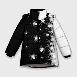 Зимняя куртка для девочек 3D Пауки