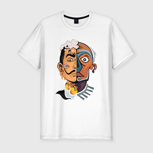 Мужская футболка хлопок Slim Dal? vs Picasso, цвет белый