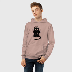 Детская толстовка хлопок Влюбленный котик-ангел любви - фото 2