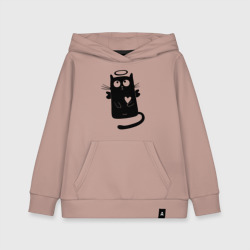 Детская толстовка хлопок Влюбленный котик-ангел любви