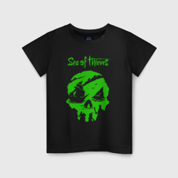 Детская футболка хлопок Sea Of Thieves Море Воров Зеленая