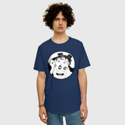 Мужская футболка хлопок Oversize Dark moon - фото 2