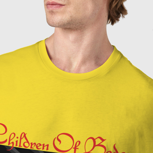 Мужская футболка хлопок Children of Bodom (Z), цвет желтый - фото 6