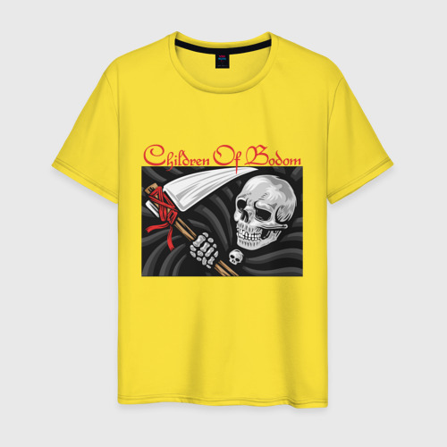 Мужская футболка хлопок Children of Bodom (Z), цвет желтый